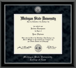 Church Hill Classics Diploma Frame Silver Engraved Medallion in Onyx Silver (College of Law)
